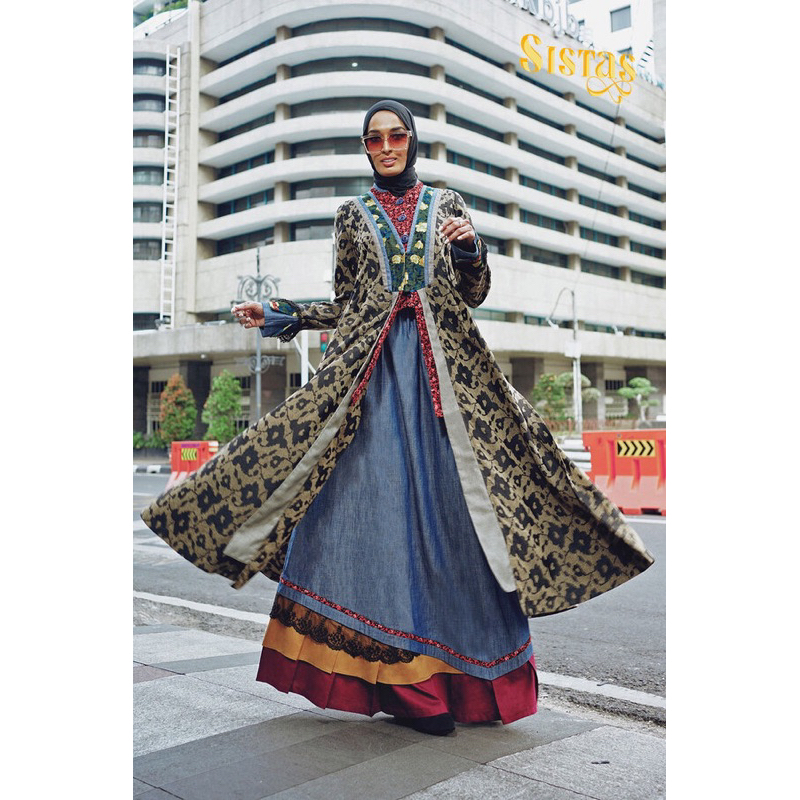 TUNEECA GAMIS HILMA T-0323016 Tuneeca Sitas /GAMIS DRESS MUSLIMAH BRANDED ORIGINAL KEKINIAN MEWAH /B