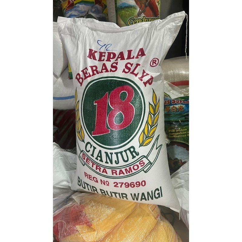 

Beras Pandan Wangi Super, Butir Butir Wangi Merek 18 isi 20Kg