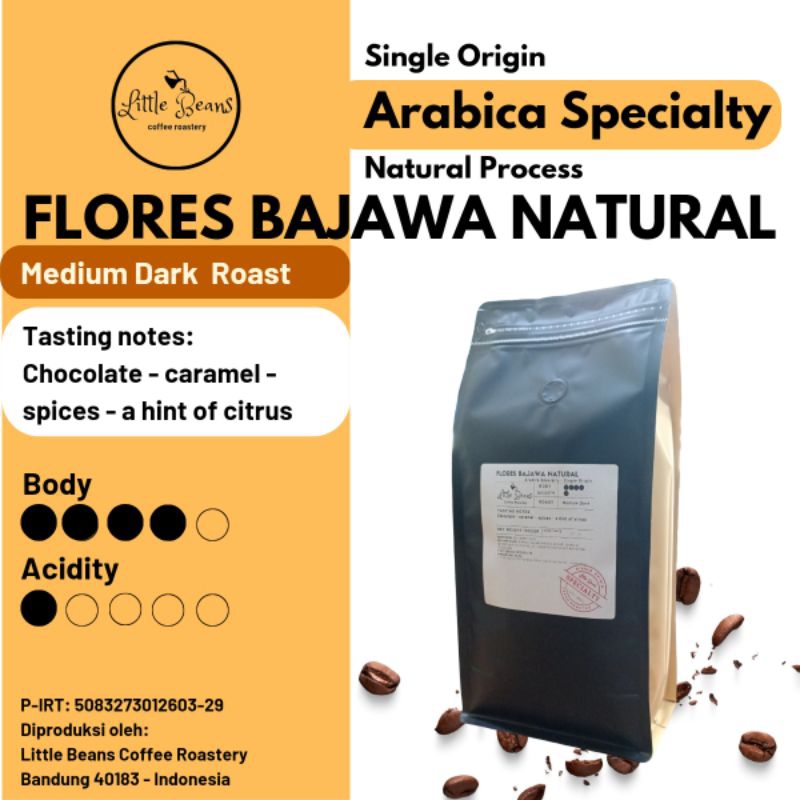 

Kopi Arabica Flores Bajawa Natural Medium Dark Roast 800gr/400gr/200gr Biji/Bubuk