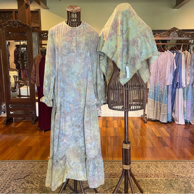 Caroline Set Dress + Jilbab by Dian Pelangi ORIGINAL Setelan Busana Muslim Baju Gamis Kaftan Abaya G