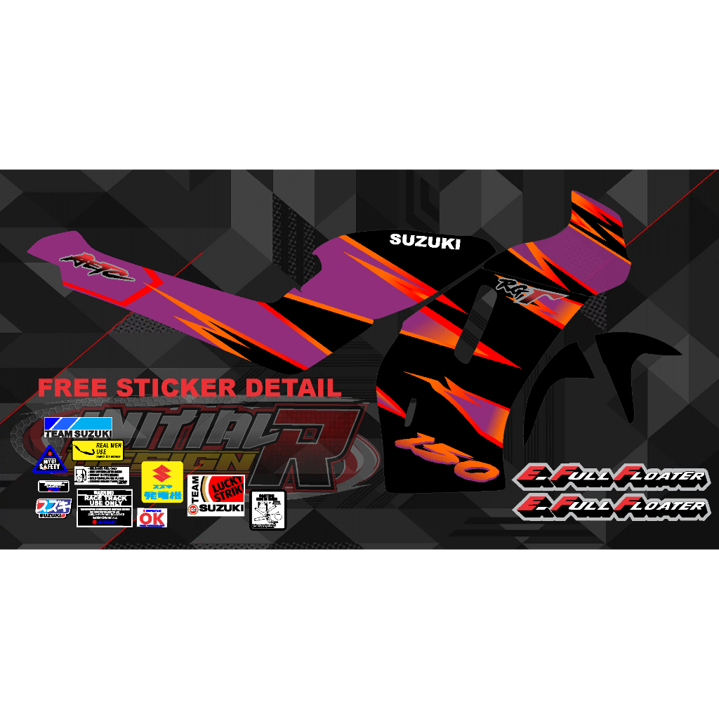 Striping suzuki rgr 150 crystal model gamma 2 ( bisa request warna )