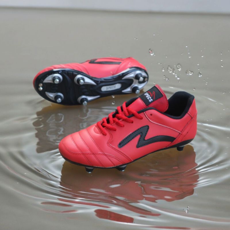 sepatu bola specs kulit sapi asli pull besi outsol sudah di jahit