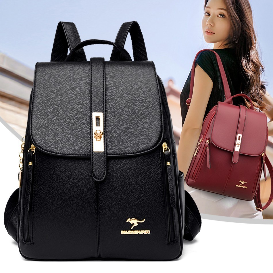 MAFIABAGSTORE Tas Ransel Cewek-Tas Ransel Kulit Wanita-Tas Ransel Kulit Abg