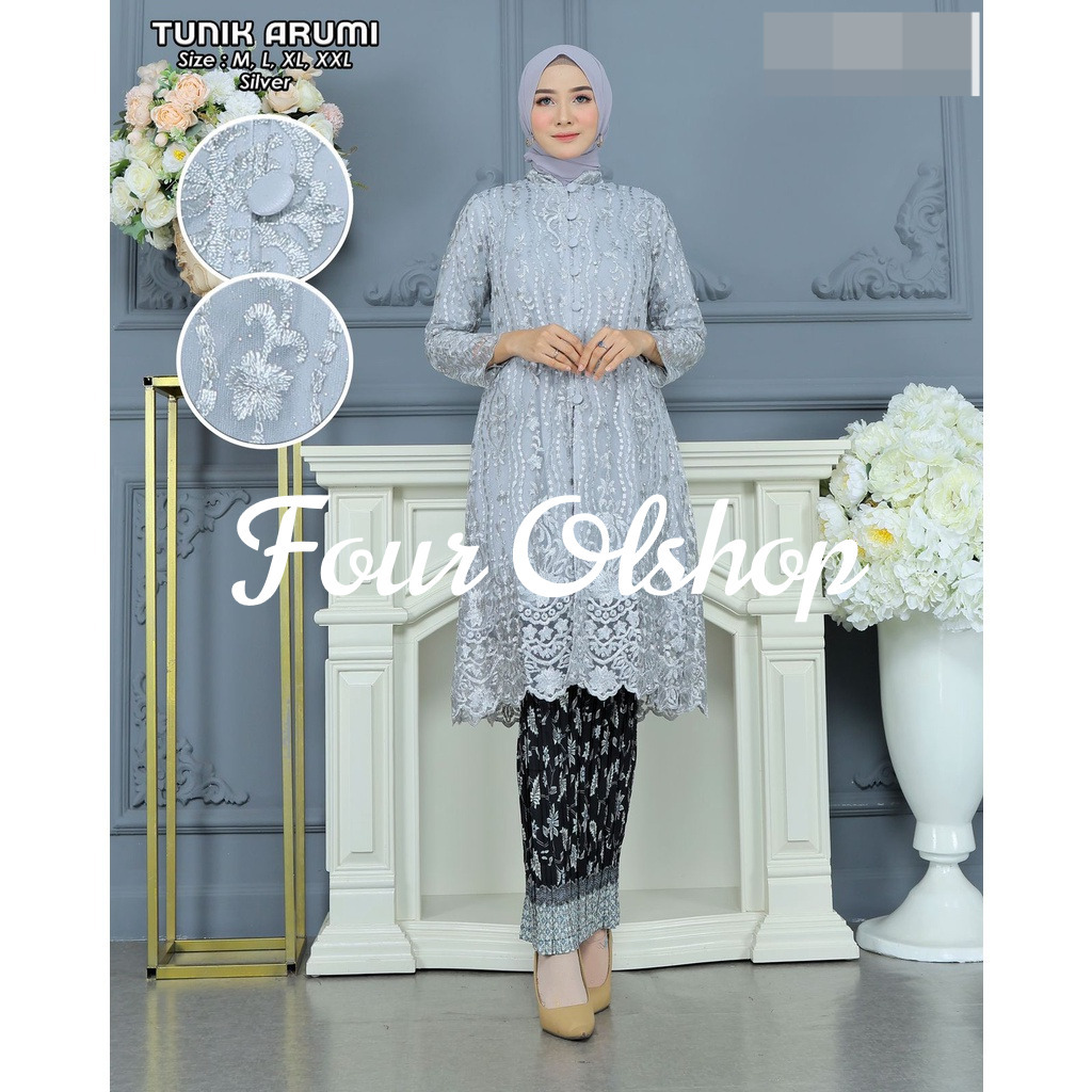 Kebaya Tunik Kancing depan busui/kebaya tunik brokat/Kebaya Tunik Busui/Kebaya Modern