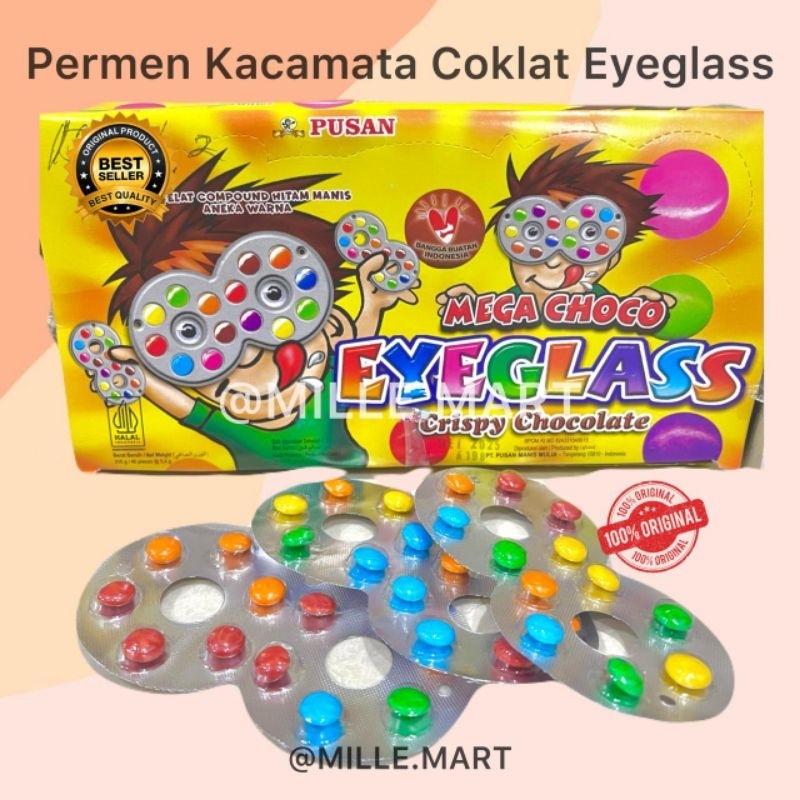 

[Per Pcs] EYEGLASS COKLAT PERMEN KACAMATA JADUL/ PERMEN KACAMATA 5.4G RASA COKELAT