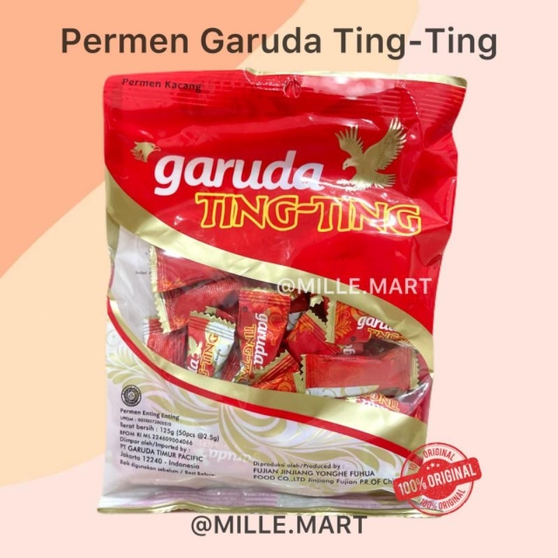 

PERMEN TING TING GARUDA/BONBON TINGTING GARUDA/PERMEN KACANG 125GR ISI 50 PCS