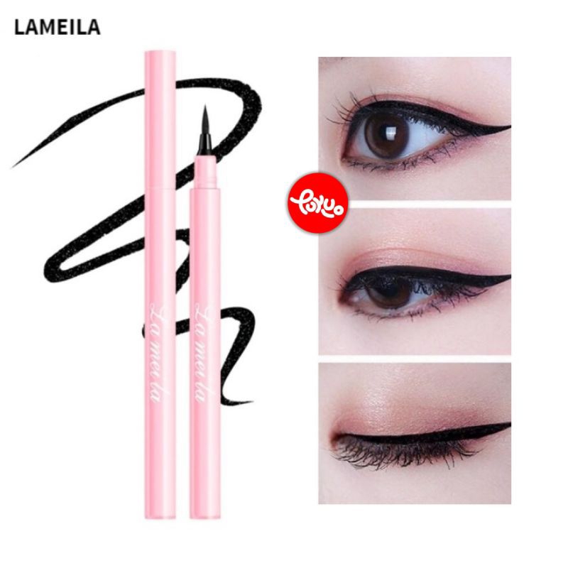 ♦️ LAMEILA ♦️ EYELINER 775 Pensil Cair Profesional Black Anti Air Tahan Lama Waterproof Longlasting