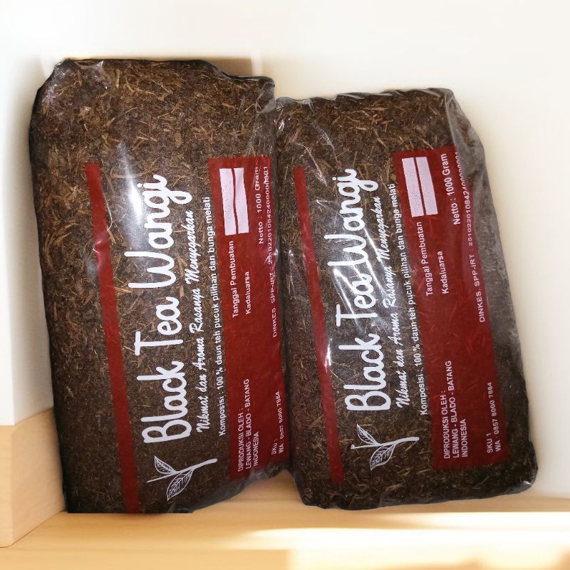 

Teh hitam black tea melati murah 1kg