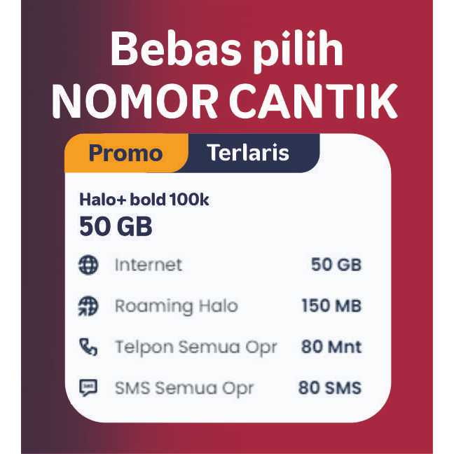 KARTU HALO - TELKOMSEL HALO - PASCABAYAR - NOMOR CANTIK 10 DIGIT