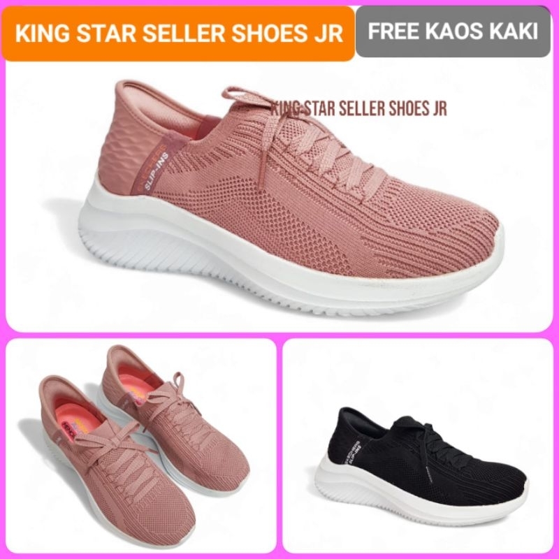 SEPATU SKECHERS WANITA ULTRA FLEX SLIP INS/ SKECHERS WANITA/SKECHERS