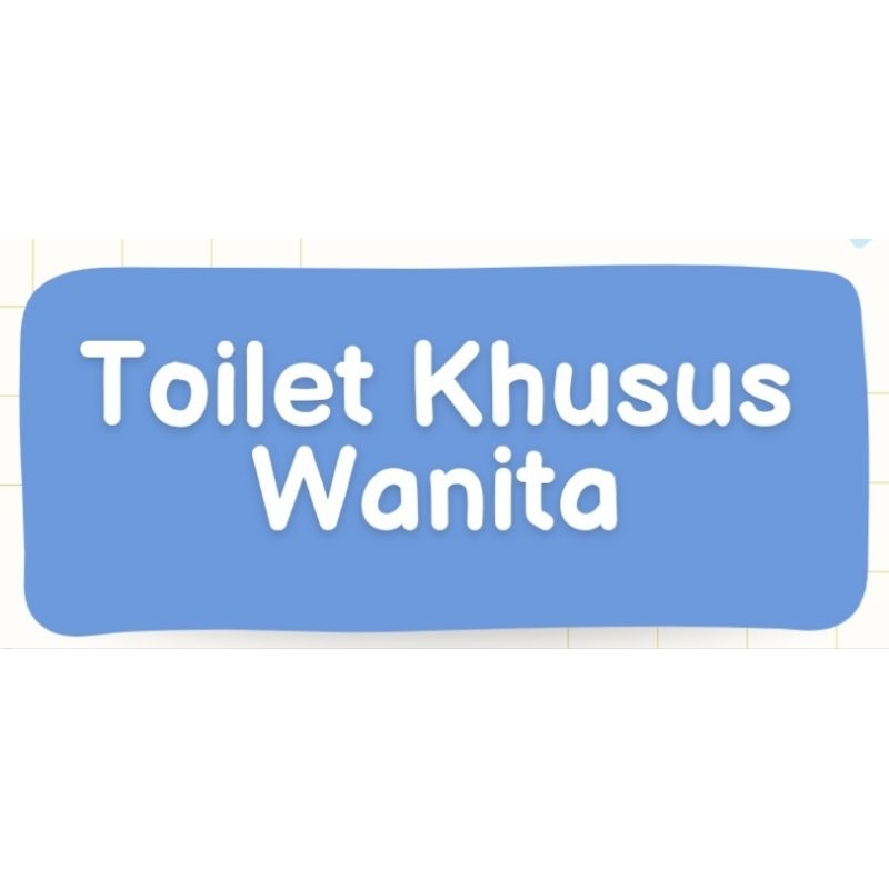 

Akrilik Toilet Khusus Wanita 32 x 15,5 cm