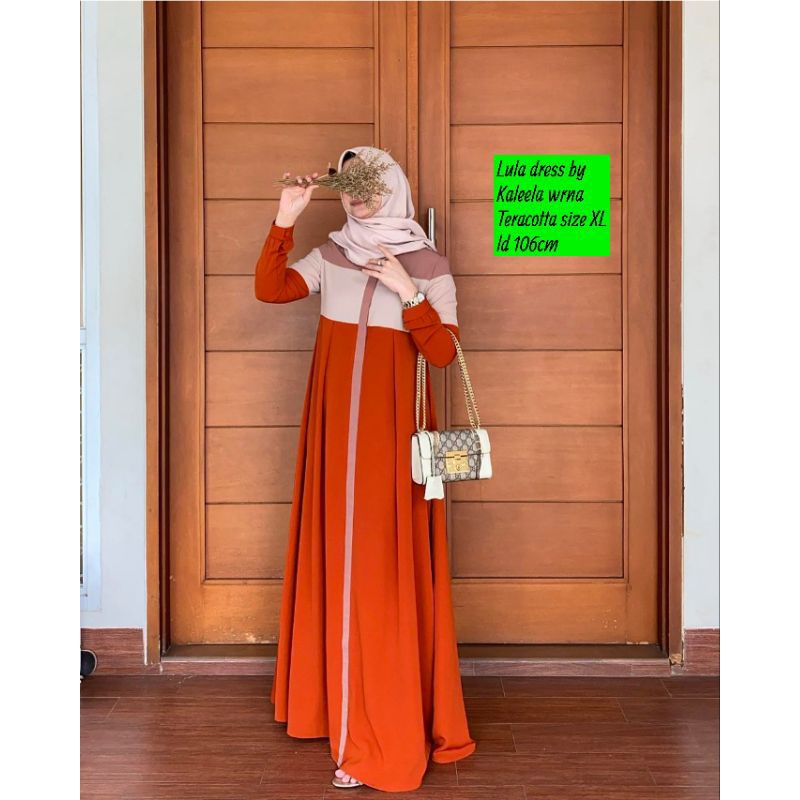 LULA DRESS  by KALEELA.ID  / GAMIS LULAA TERACOTTA KALEELA  /  SARAH DRESS ORIGINAL KALEELA  /  DRES