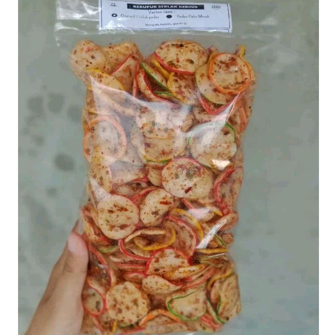 

Kerupuk seblak kering kemasan 100 gram