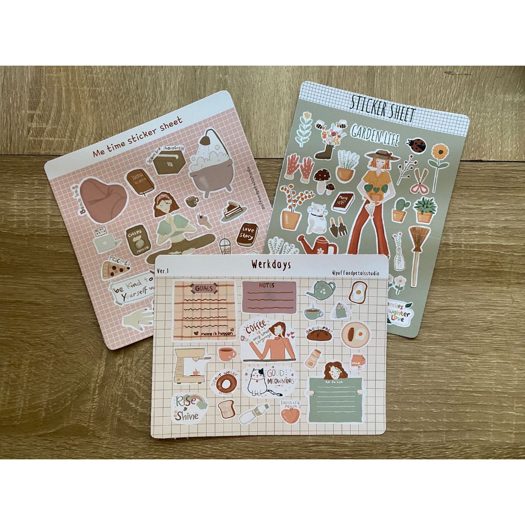 

Daily Sticker Sheet | Journal Sticker | Sticker Deco | Sticker Planner | Stiker Sheet Lucu