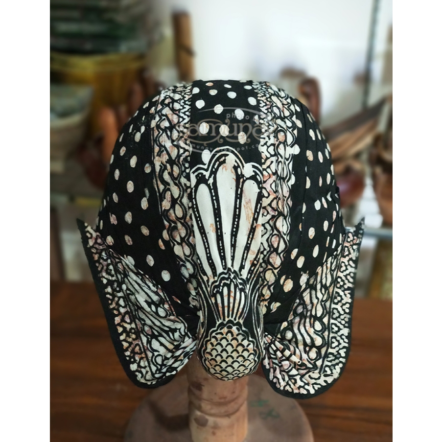 Blangkon Jogja Mataram Motif Macan tutul Gurdo Putih