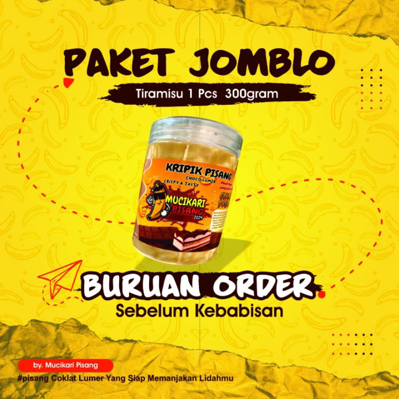 

Kripik Pisang Tiramisu Paket Jomblo 1 Pcs 300gram MUCIKARI PISANG