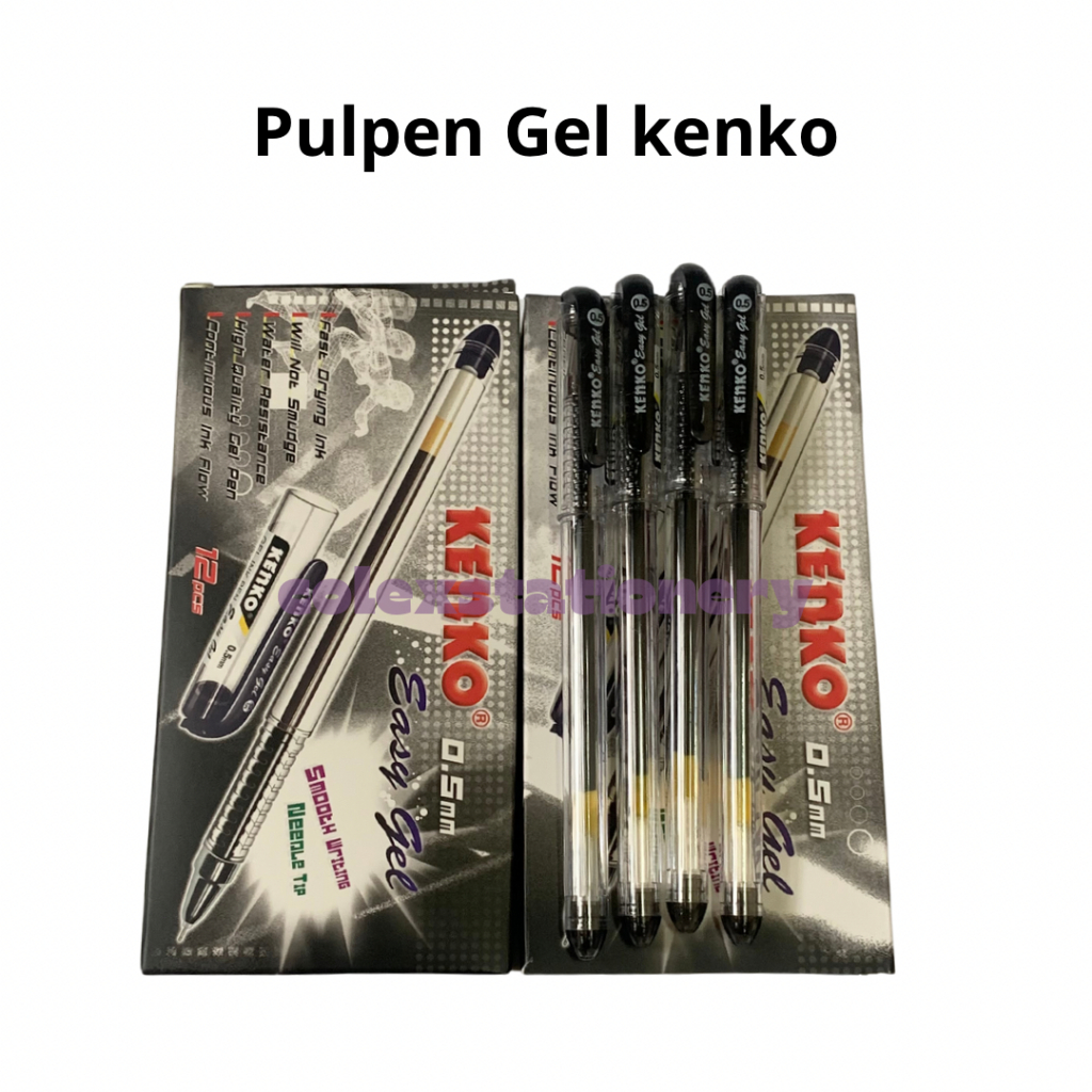 

Pulpen Kenko Easy Gel / Pulpen Cair Gel Kenko Tinta Warna Hitam 0.5mm