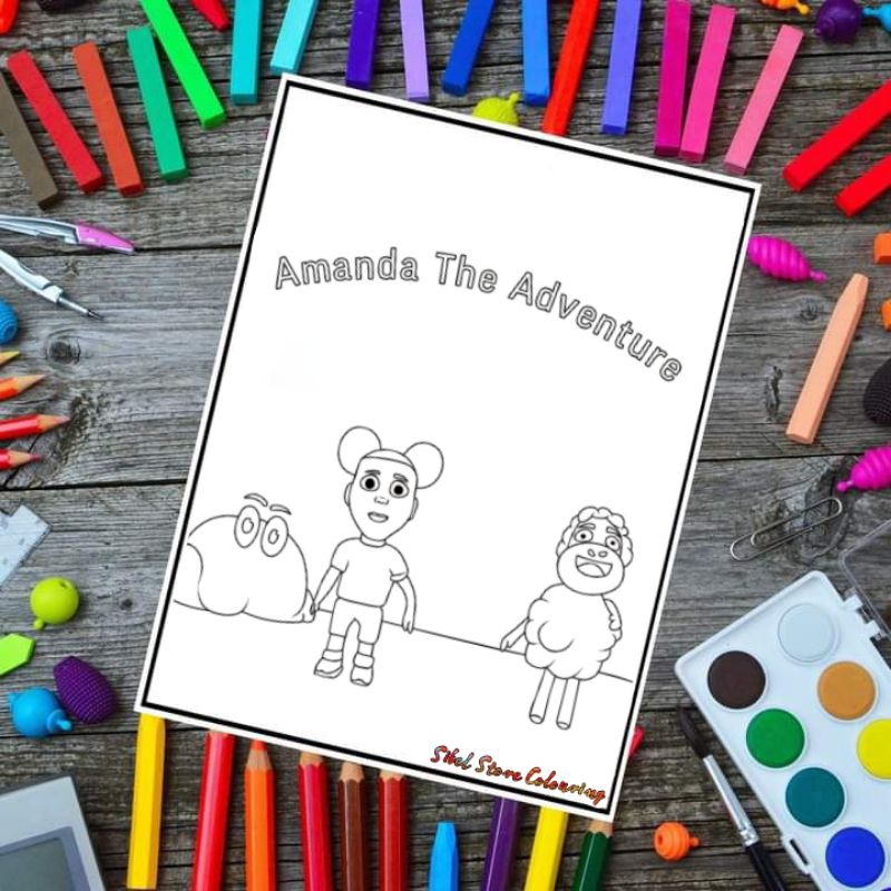 

Kertas Mewarnai Gambar Anak Tema Amanda the Adventure / Kertas Gambar (12 Lembar)
