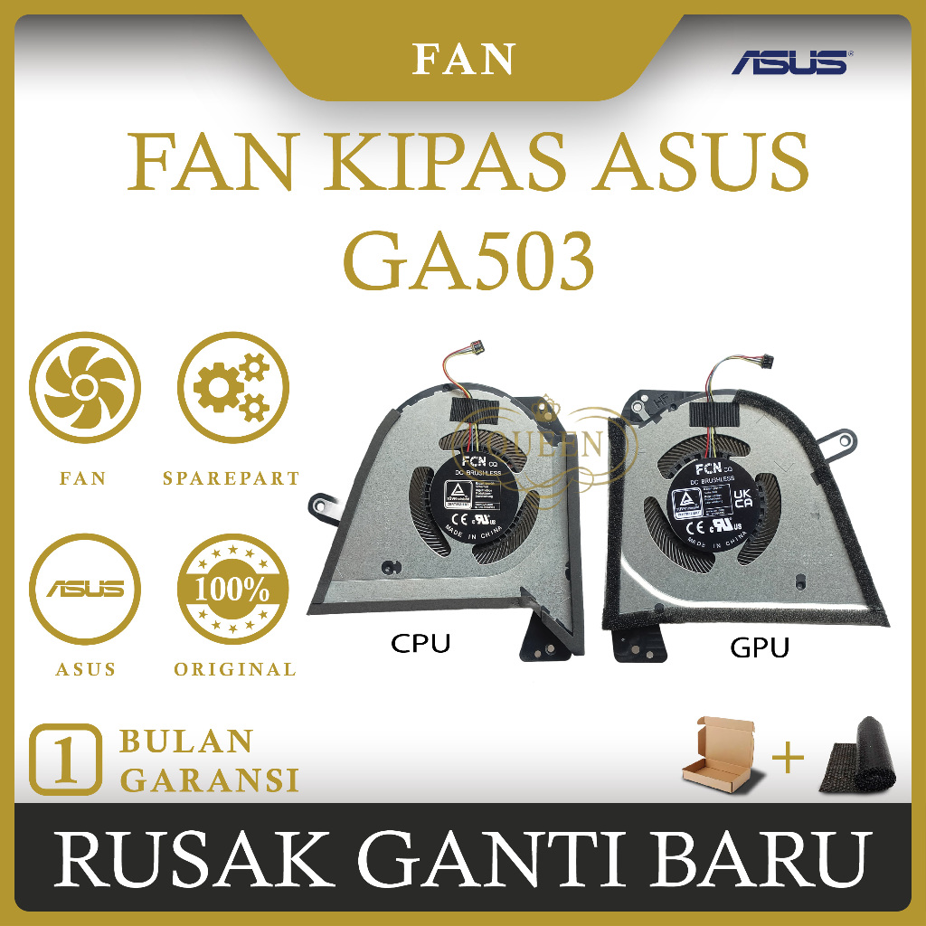 FAN KIPAS LAPTOP ASUS ROG Zephyrus G15 GA503 (CPU-GPU) ORIGINAL