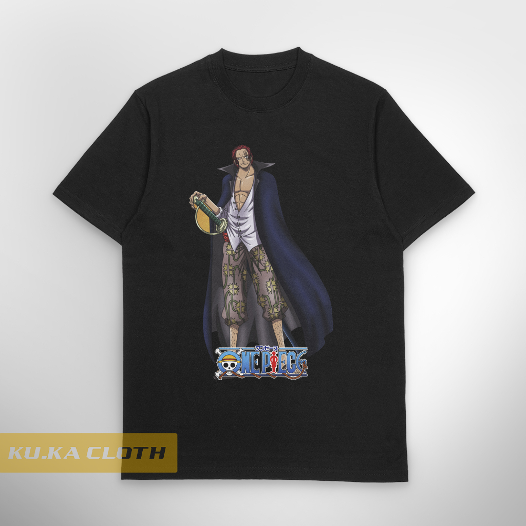 Baju Kaos Distro Pria One Piece Akagami no Shank