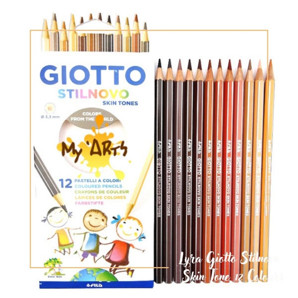 

Lyra Giotto Stilnovo Skin Tone Colouring Pencils 12 Pensil Warna Kulit Skintone Myarts