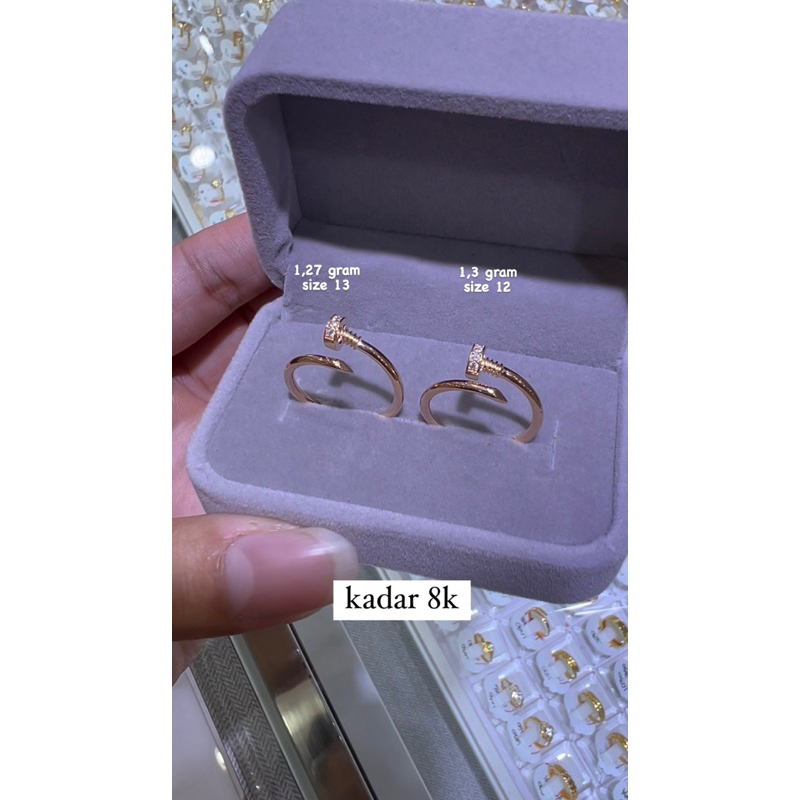 Cincin Paku Cincin Emas Kadar 8 Karat cincin emas