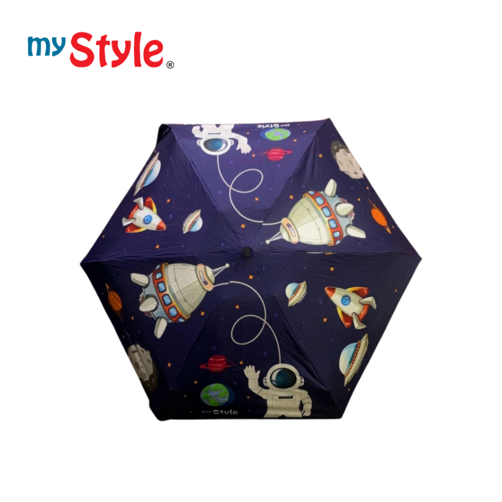 My Style TM 1530A Gold UV Umbrella Size 21", 3 fold for Junior Boys Payung