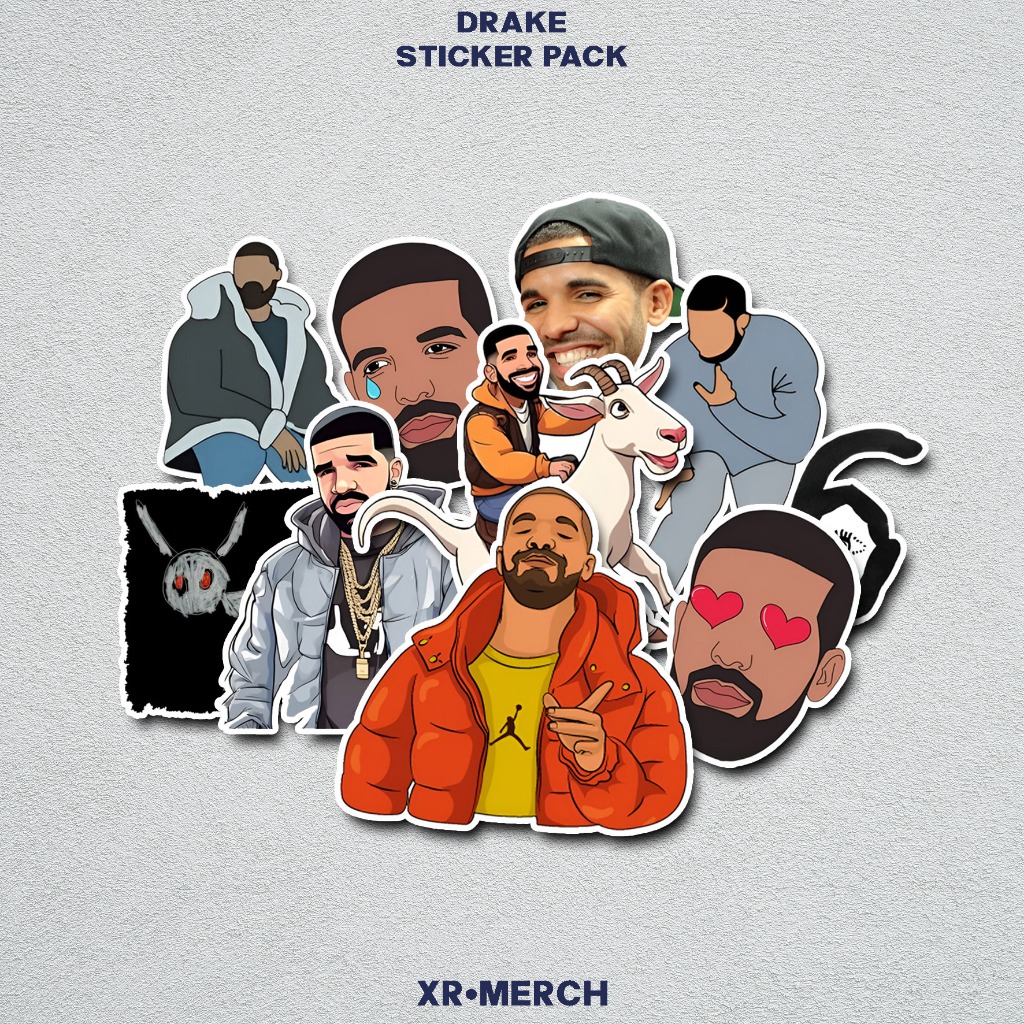

Sticker Aesthetic Drake Waterproof Anti Air | Stiker Laptop Casing HP Helm Gitar Tumbler