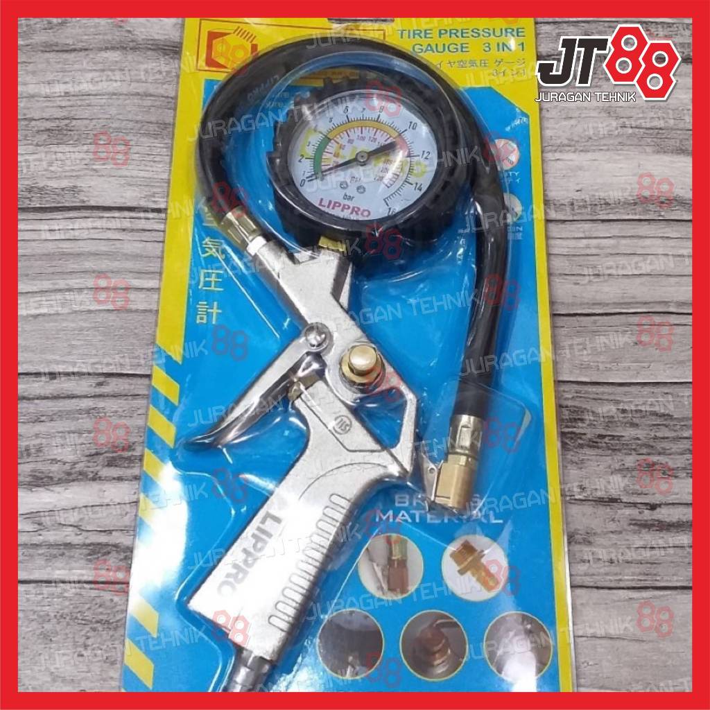 Lippro Tire Pressure Gauge 3 In 1 Lippro Inflator Lippro 3 Fungsi
