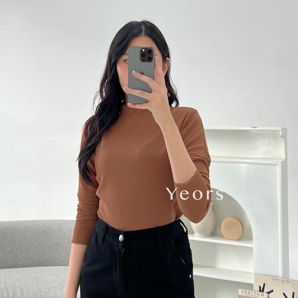 RJ3 YEORS - Inner Hijab - Ruby Top - Basic Inner Turtleneck - Dalaman Turtleneck Lengan Panjang