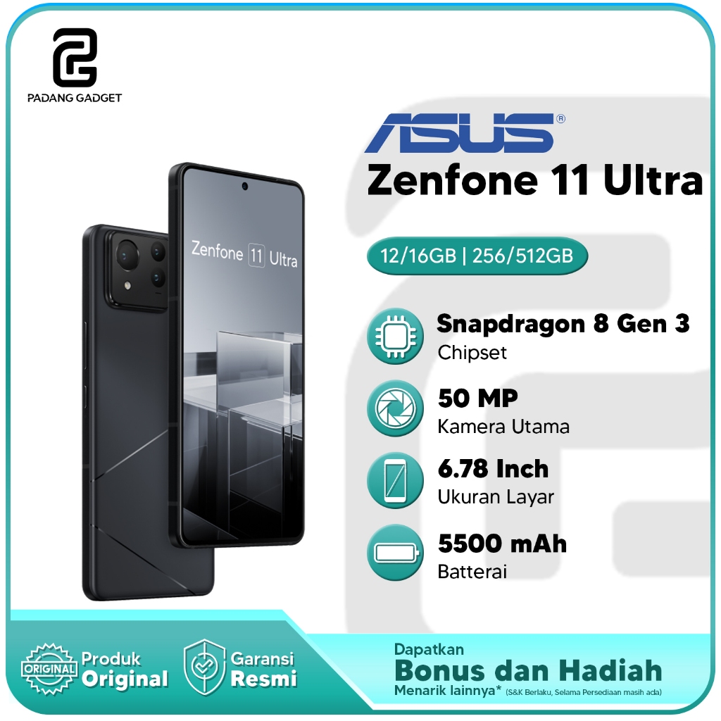 Asus Zenfone 11 Ultra 5G 16/512GB | 12/256 GB Snapdragon 8 Gen 3 Garansi Resmi