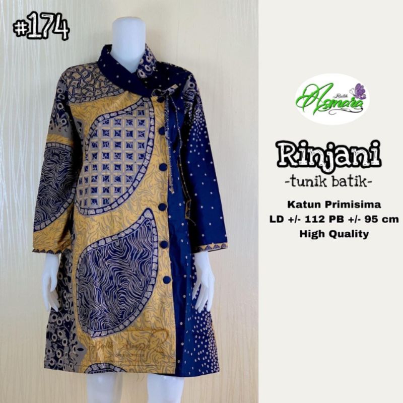 Tunic Batik Atasan Cewek Baju Kantor Cewek Batik Halus Solo
