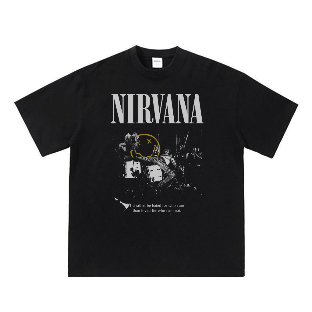 Essentiantique kaos pria wanita Kurt Cobain Nirvana vintage 90s desain premium cotton 24s - 291