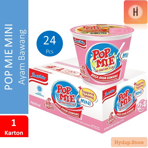 

Pop Mie Ayam Bawang Topping Yummy Dus | Karton isi 24 Cup