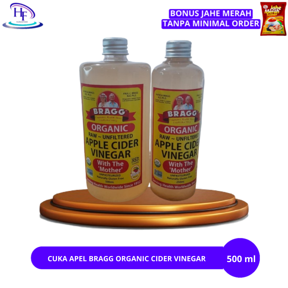 

CUKA APEL BRAGG CIDER VINEGAR 500ML ORIGINAL / CUKA APEL VINEGA WITH MOTHER HIJRAHFOOD