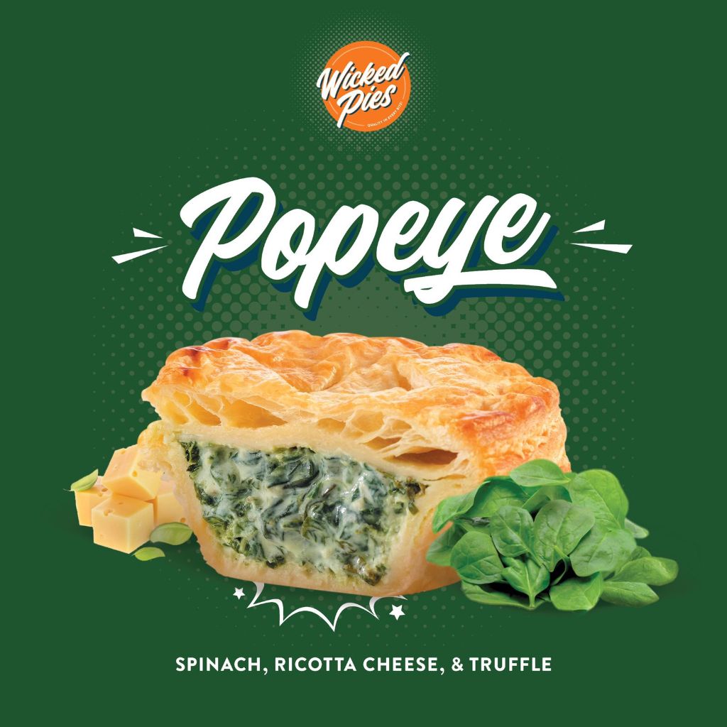 

Wicked Pies | Popeye | Spinach, Ricotta Cheese and Truffle