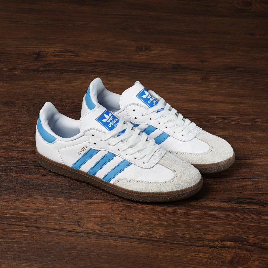 Adidas Samba White Blue X Argentina Sol Gum / Sneakers Pria Wanita Original / Adidas Samba Original 