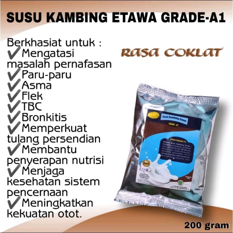 

SUSU KAMBING ETAWA GRADE-A1 RASA COKELAT 200GR