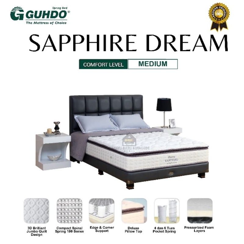 Springbed Guhdo Sapphire Dream 180 x 200cm (Only Mattress) Jogja