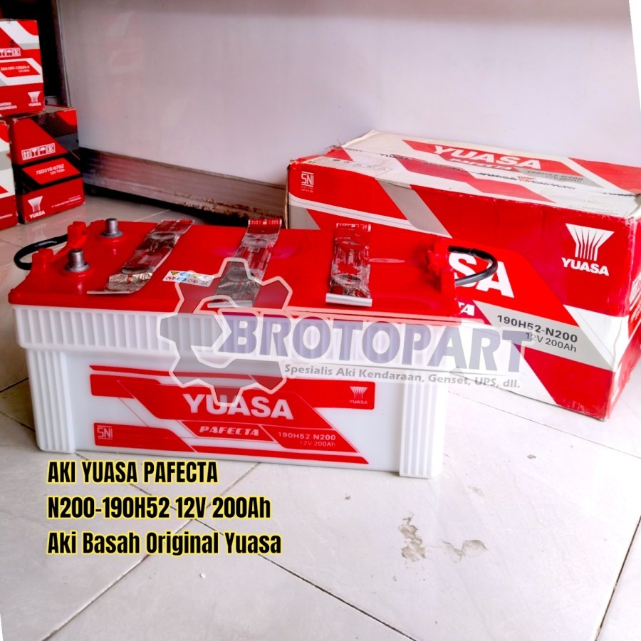 Aki YUASA N200 190H52 Aki Basah 12Volt 200Ah ORIGINAL YUASA BATTERY