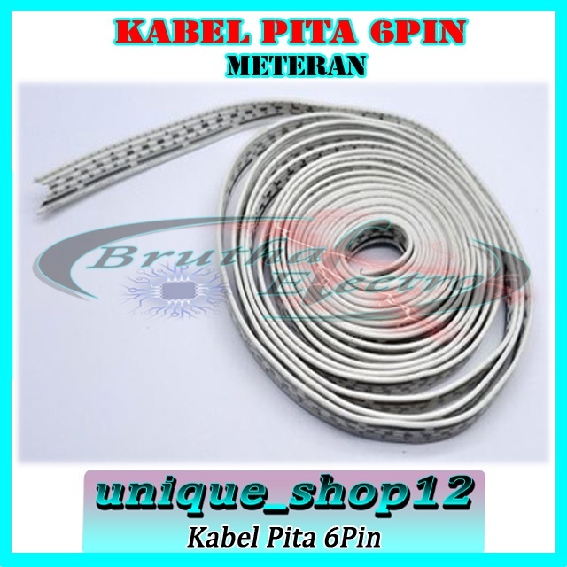 Kabel Pita 6 Pin (Meteran)