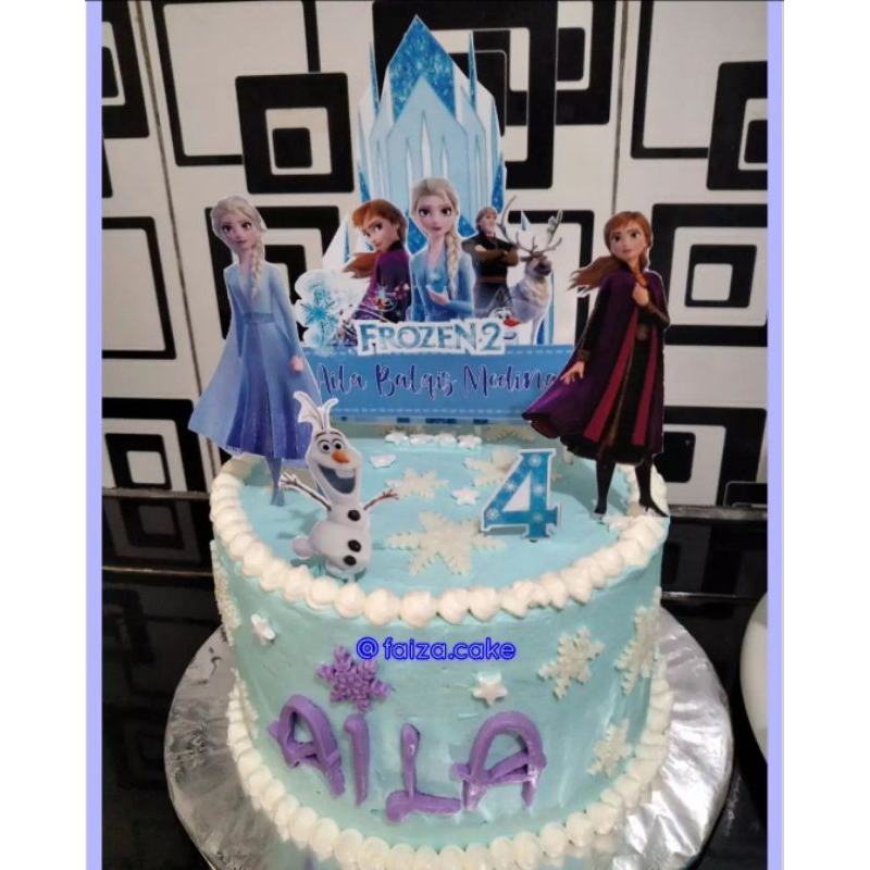 

cake ulang tahun anak Frozen