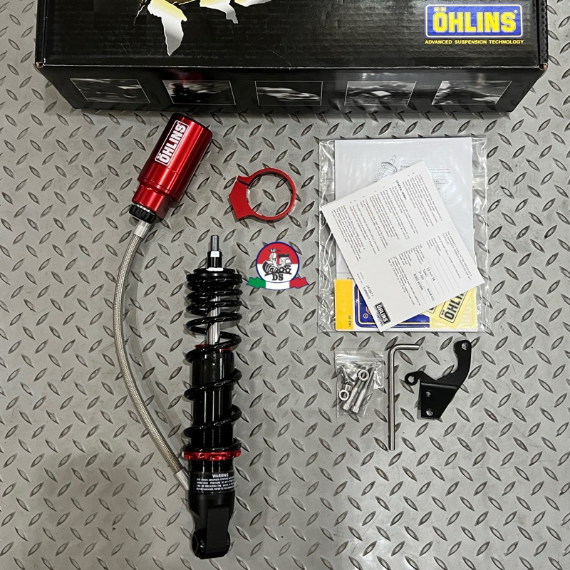 Shock Tabung Pisah Ohlins PI 701 Black Red Vespa Sprint Primavera GTS