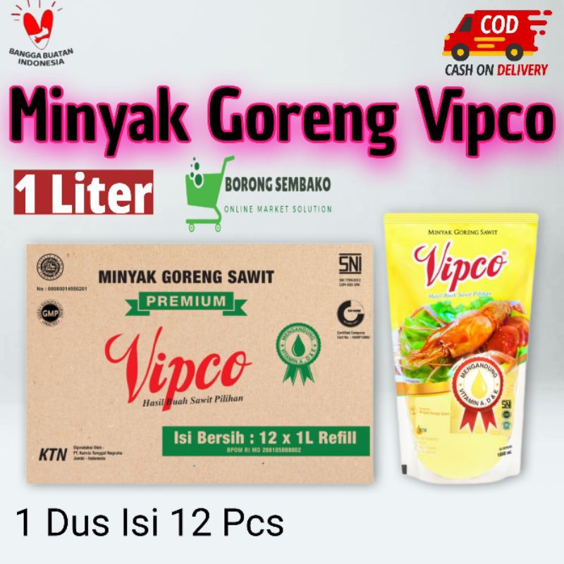 

Minyak Goreng Vipco 1 Liter 1 Dus