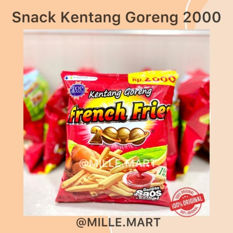 

[Per pcs] SNACK KENTANG 2000 FRENCH FRIES 15GR SIANTAR TOP KENTANG GORENG