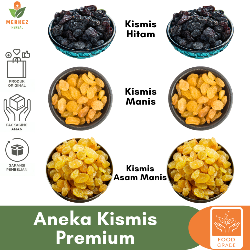 

Kismis Arab Golden Raisins 1Kg Mix Asam Manis Hitam / Simin Mutiara 1 Kg Premium Oleh Haji Dan Umroh