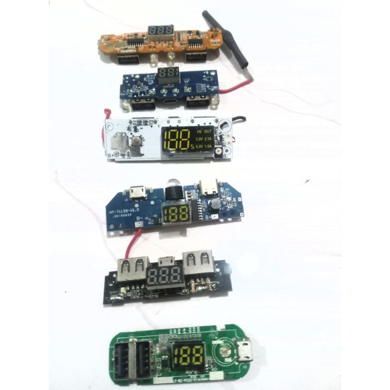 Modul mesin powerbank digital led output 2 slot kondisi copotan