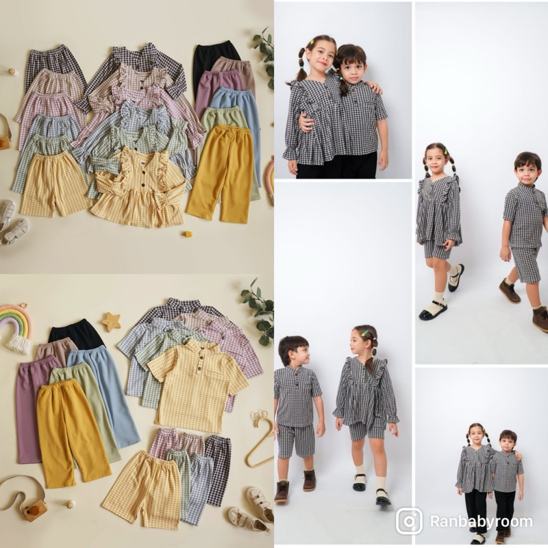 RAMIES 3in1 | baju anak dengan 1 atasan + 2 bawahan | RANBABYROOM