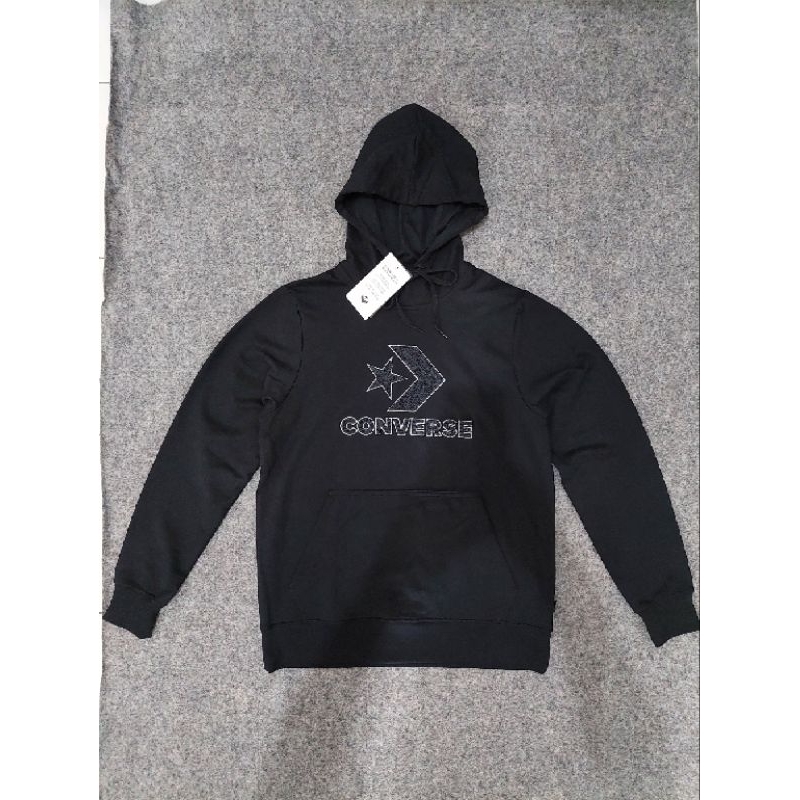 converse chevron hoodie black
