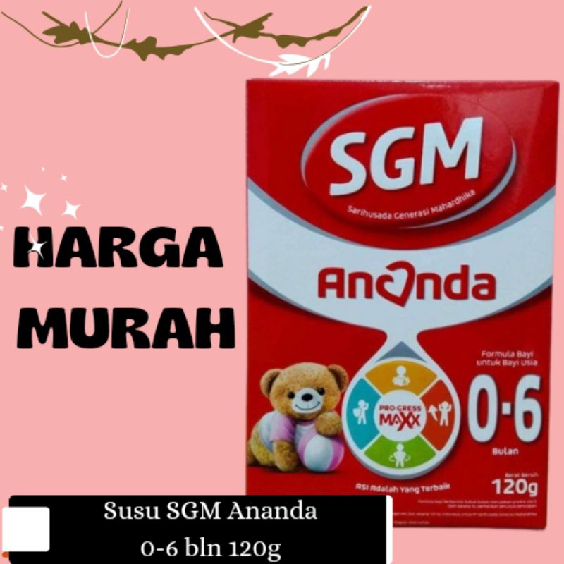 Jual Susu Terbaik SGM Ananda 120gr Untuk Bayi Usia 0-6 Bulan Murah. KS